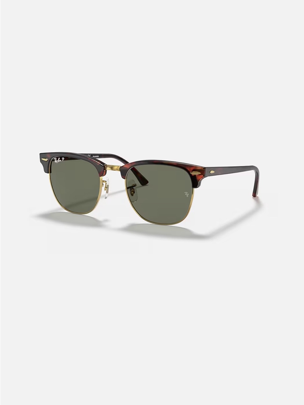 Ray-Ban Clubmaster Sunglasses - Gold Tortoise w/ Dark Green/Black Lenses -Unisex